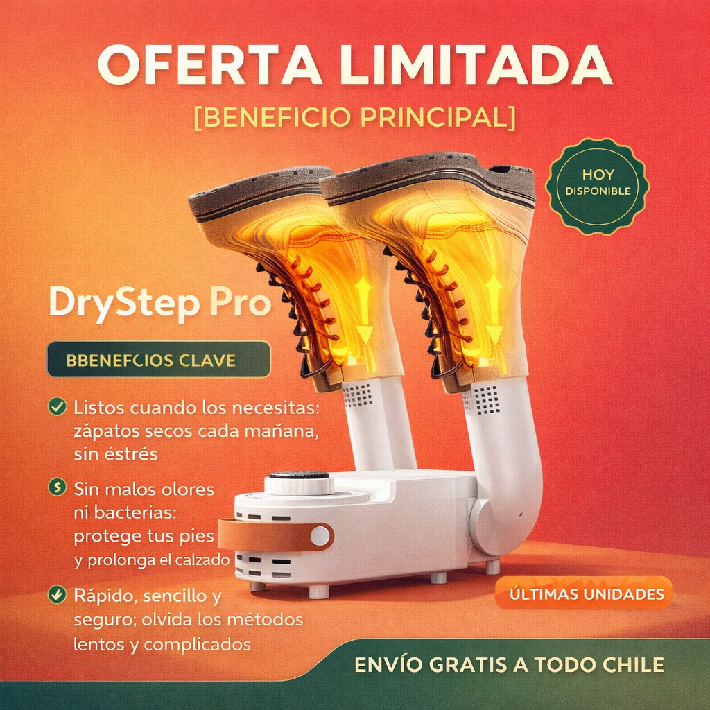 DryStep Pro – Tu rutina sin esperas: zapatos secos, limpios y listos en minutos