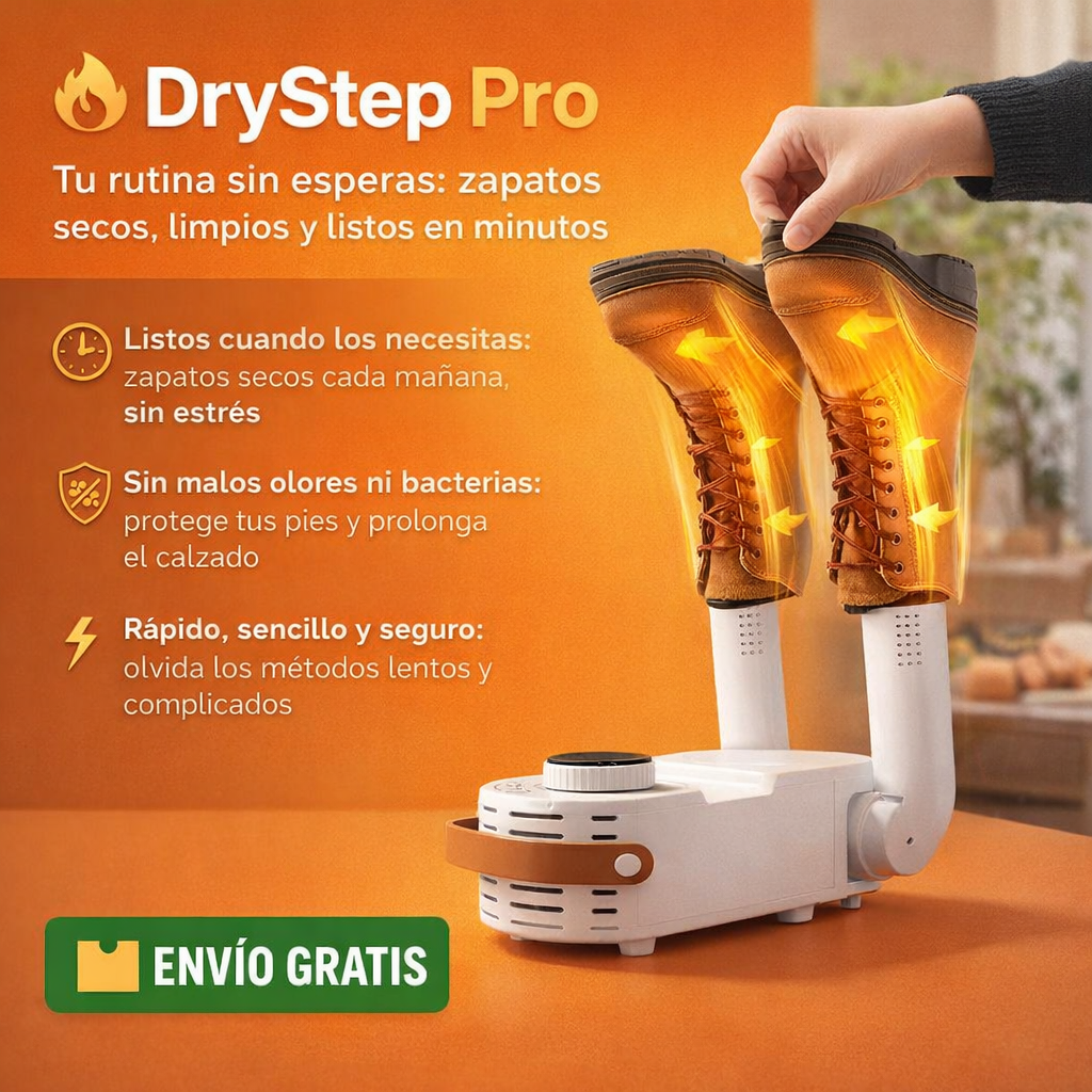 DryStep Pro – Tu rutina sin esperas: zapatos secos, limpios y listos en minutos