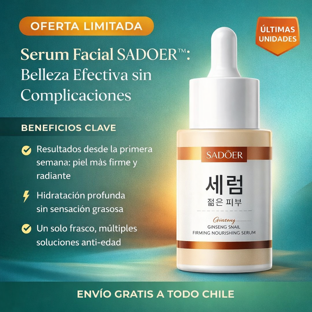 2X1 Sérum Facial Ginseng Caracol Reafirmante