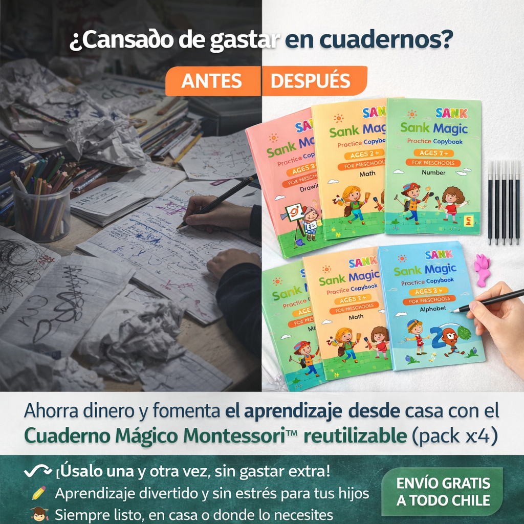 LetraKids™ – Caligrafía en inglés reutilizable para niños + Envio Gratis
