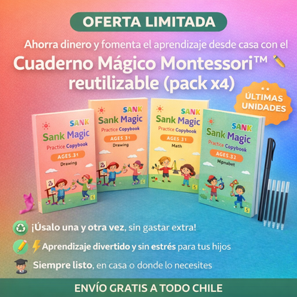 LetraKids™ – Caligrafía en inglés reutilizable para niños + Envio Gratis