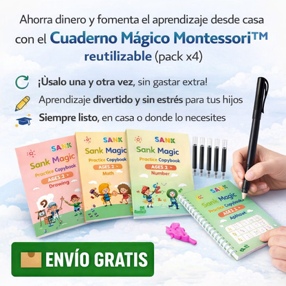 LetraKids™ – Caligrafía en inglés reutilizable para niños + Envio Gratis
