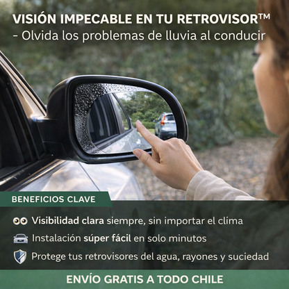 VISIÓN IMPECABLE EN TU RETROVISOR™ – Olvida los problemas de lluvia al conducir