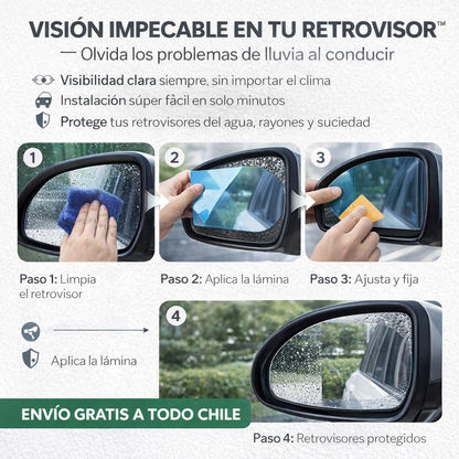 VISIÓN IMPECABLE EN TU RETROVISOR™ – Olvida los problemas de lluvia al conducir