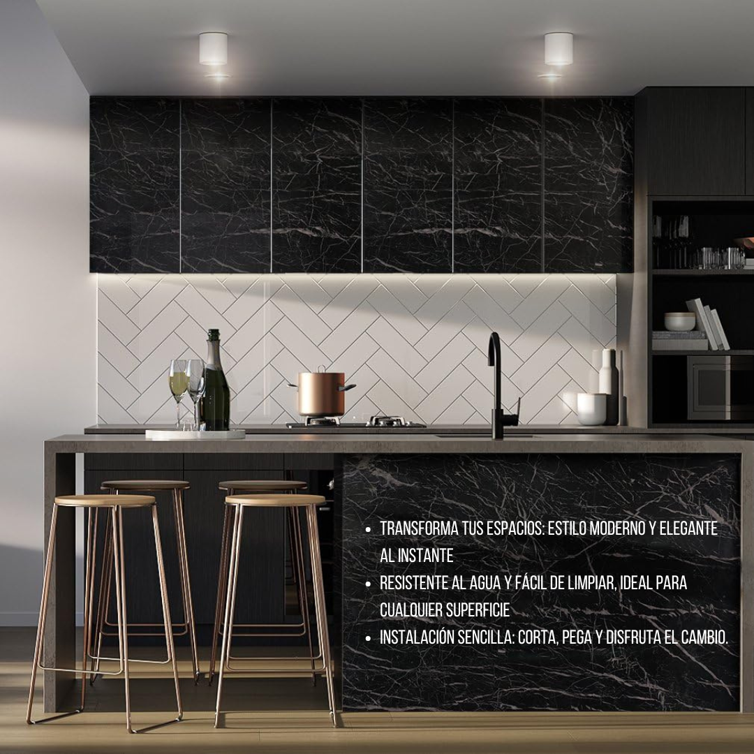 🏚 Papel Adhesivo de Mármol 10metros (20% OFF) 🏠