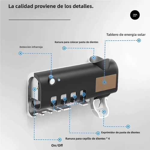 HigieneMax – Esterilizador y Organizador de Cepillos (30% OFF)