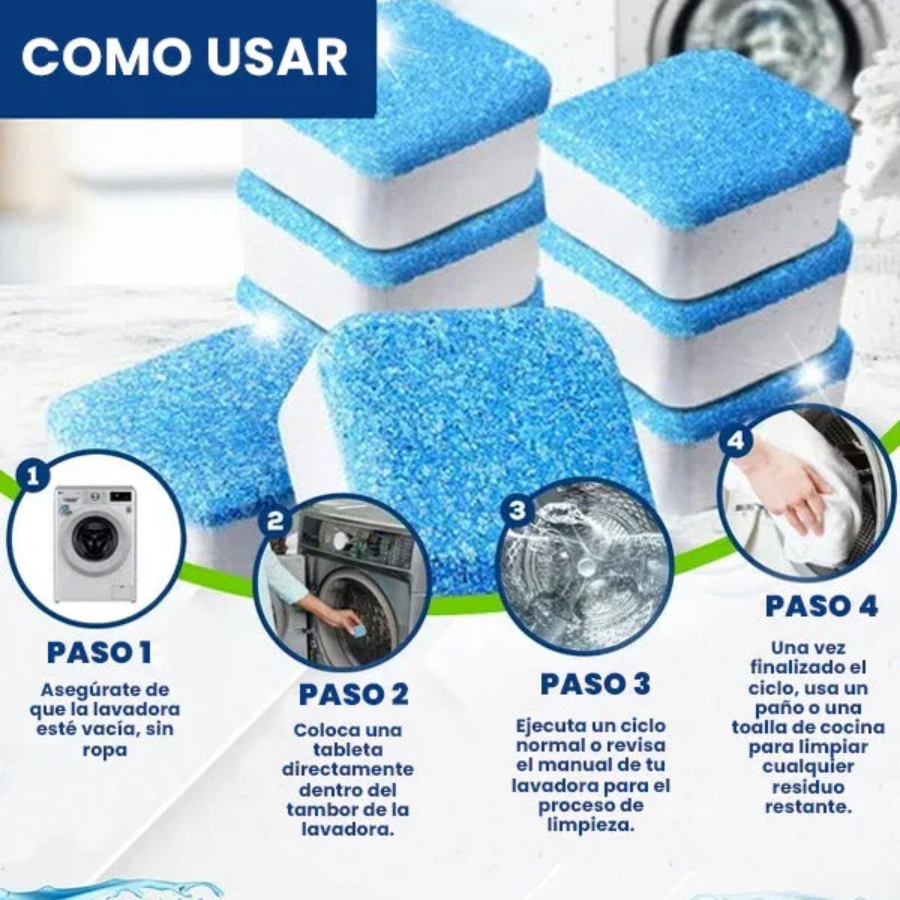 Pastillas UltraClean™ – Limpieza profunda y automática para tu lavadora x12