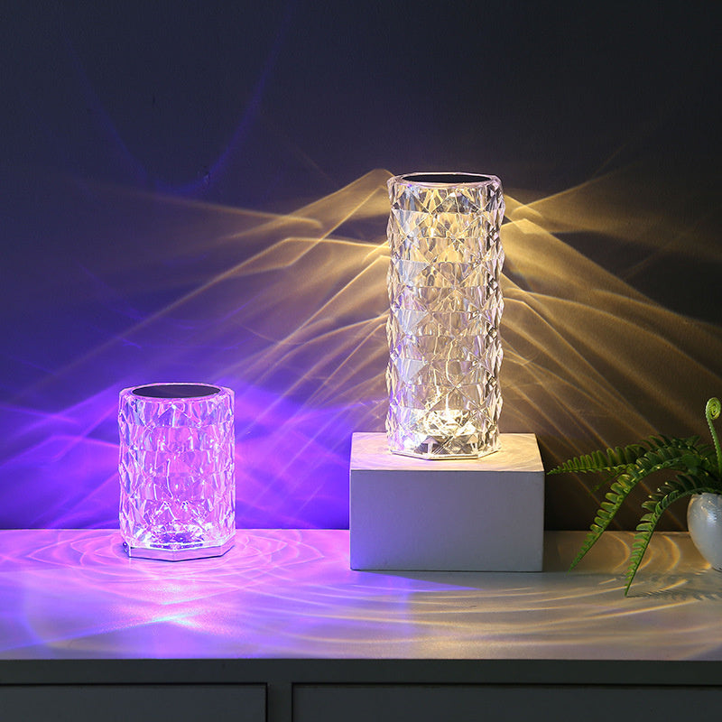 🎁Lampara de Cristal efecto ROSA (30% OFF) 🌹