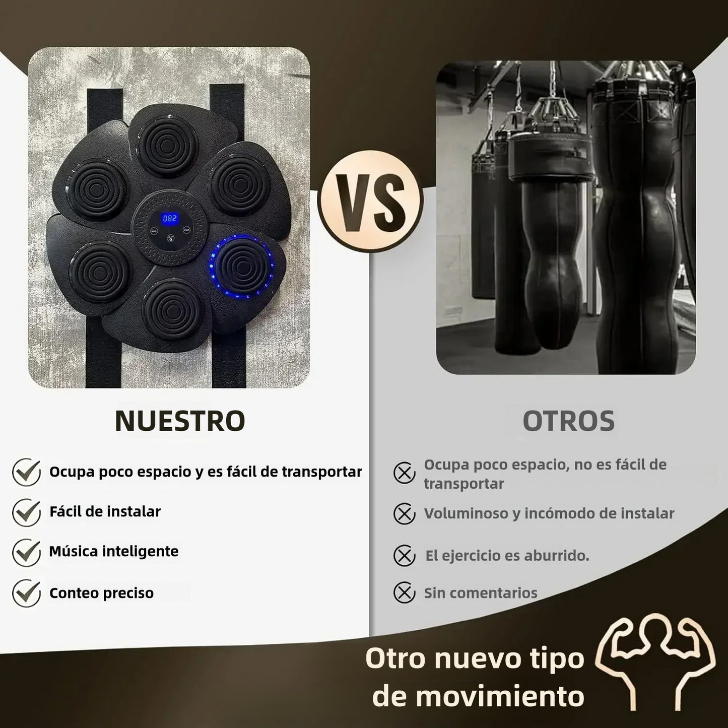 🥊 Maquina de Boxeo con Musica Bluetooth (30% OFF) 🎶