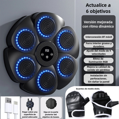 🥊 Maquina de Boxeo con Musica Bluetooth (30% OFF) 🎶
