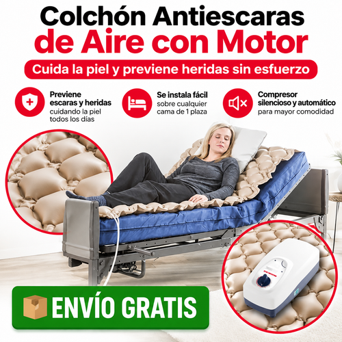 Colchón Antiescaras de Aire con Motor – Cuida la piel y previene heridas sin esfuerzo
