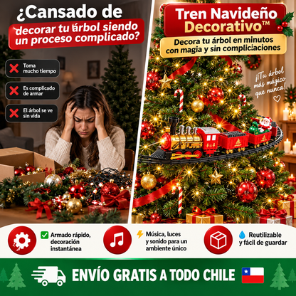 Tren Navideño Decorativo™ – Decora tu árbol con magia