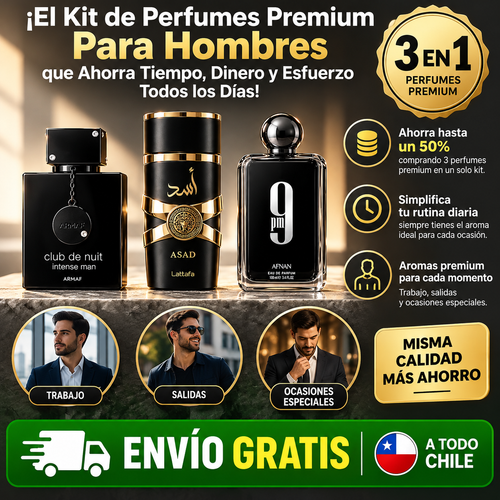3 PERFUMES PREMIUM EN UN SOLO KIT - 3X1 SOLO POR HOY