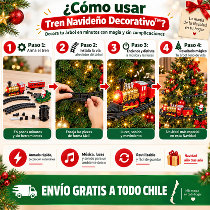 Tren Navideño Decorativo™ – Decora tu árbol con magia