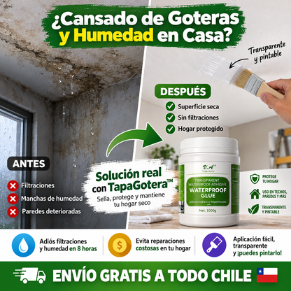 SELLADOR IMPERMEEBLE  + BROCHA GRATIS DILE ADIOS A LAS GOTERAS
