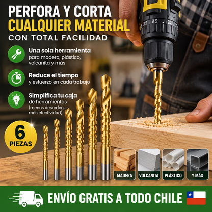 Set de Brocas de Sierra de 6 Piezas – Perfora y corta cualquier material con total facilidad