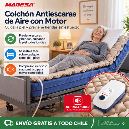 Colchón Antiescaras de Aire con Motor – Cuida la piel y previene heridas sin esfuerzo