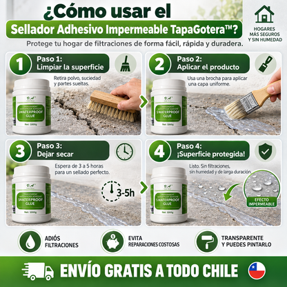 SELLADOR IMPERMEEBLE  + BROCHA GRATIS DILE ADIOS A LAS GOTERAS