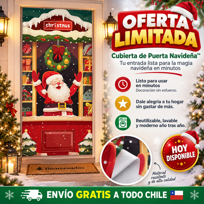 Cubierta de Puerta Navideña™ – Tu entrada lista para la magia navideña