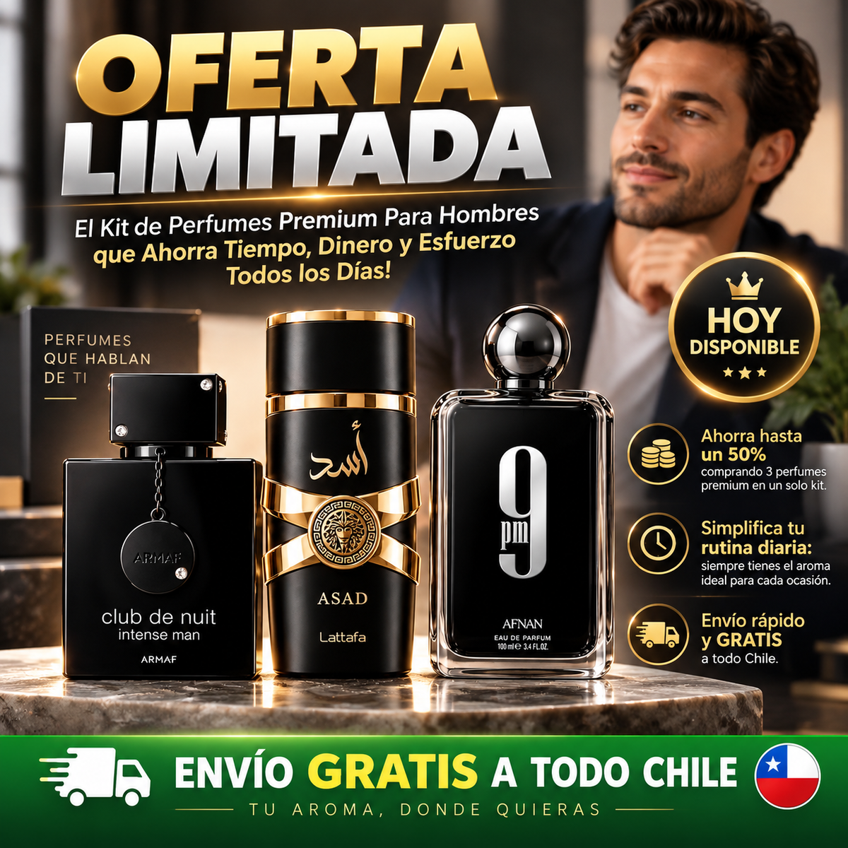 3 PERFUMES PREMIUM EN UN SOLO KIT - 3X1 SOLO POR HOY
