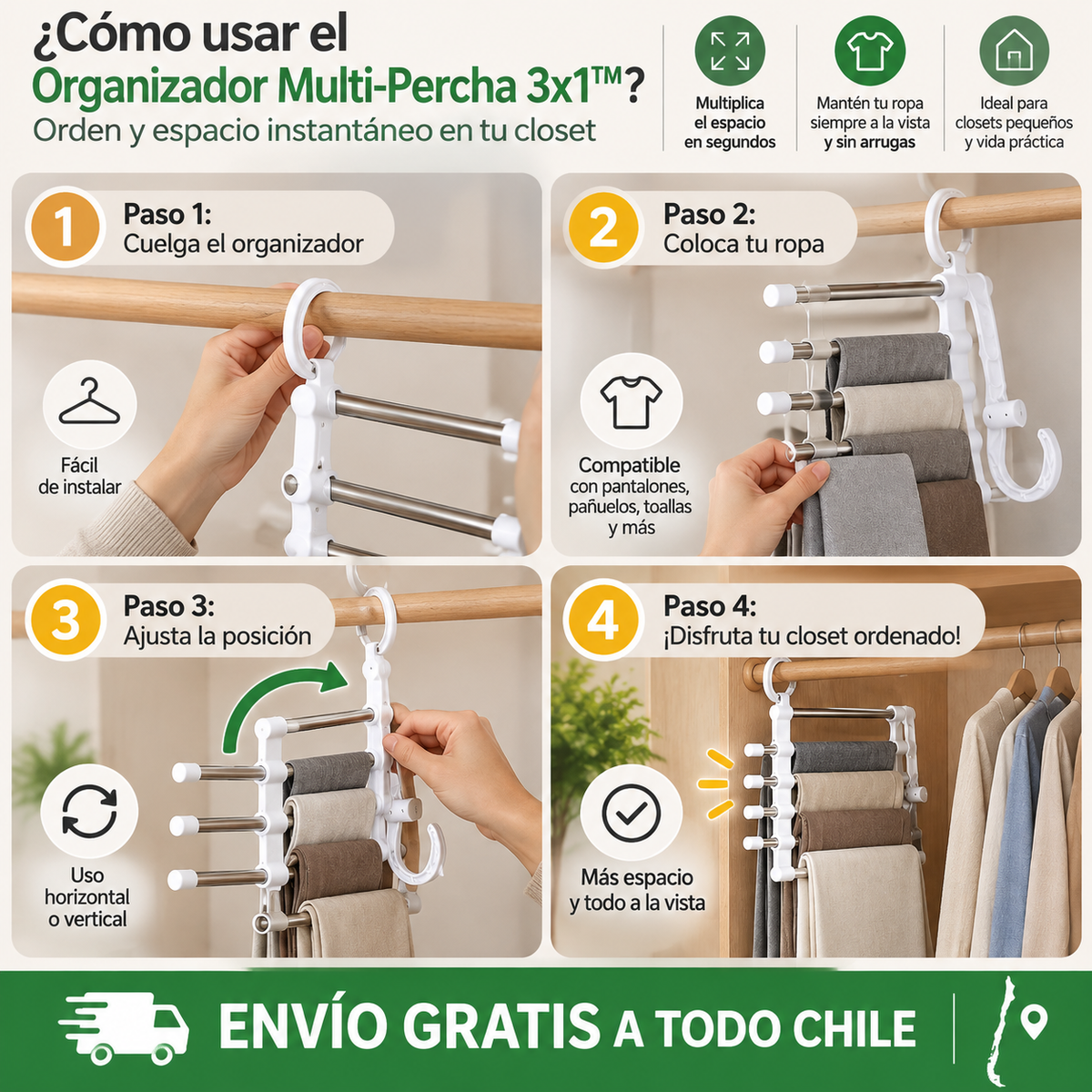 M - Perchero Magico Multi Percha X3