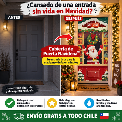 Cubierta de Puerta Navideña™ – Tu entrada lista para la magia navideña