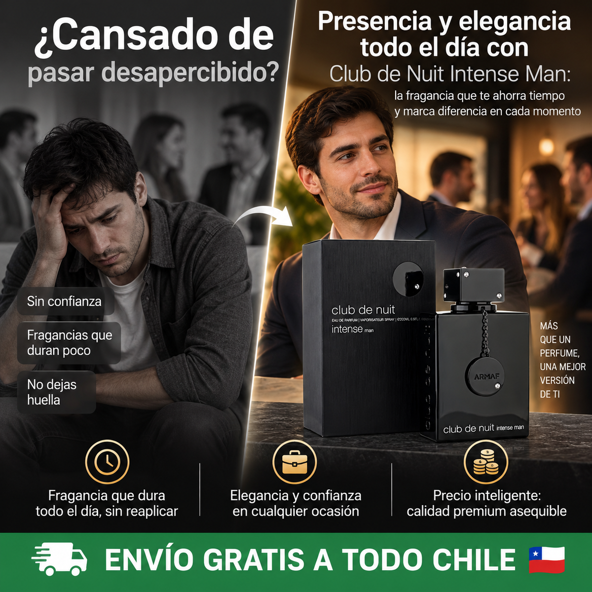 Presencia y elegancia todo el día con Club de Nuit Intense Man
