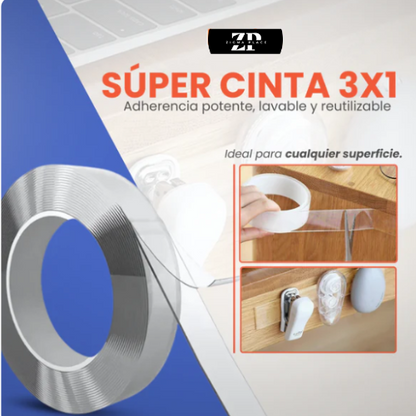 NanoFix Pro™ – Cinta doble faz lavable y reutilizable (PROMO 3x1)