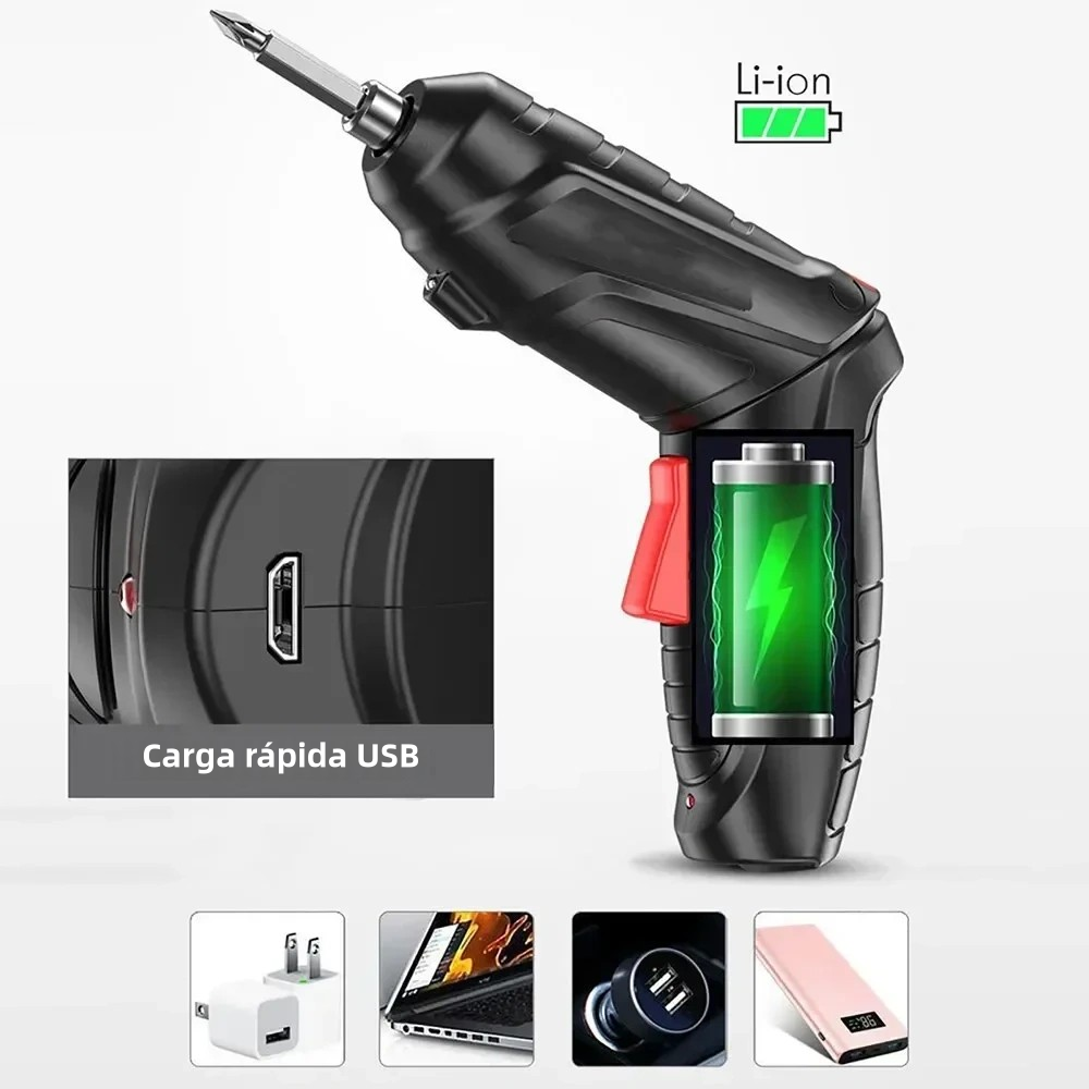 🛠️ Destornillador Eléctrico Inalámbrico (30% OFF) 💡