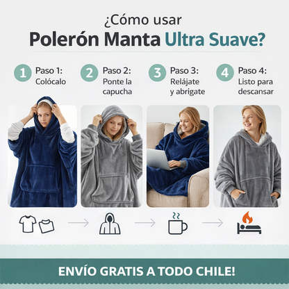 🧸 Polerón Manta Ultra Suave – Olvídate del Frío y del Gasto Excesivo en Invierno