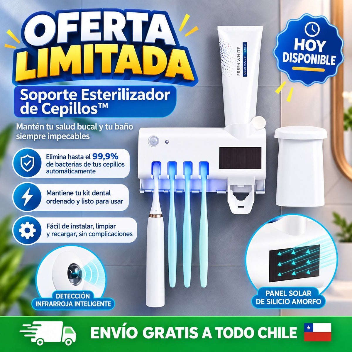 Soporte Esterilizador de Cepillos