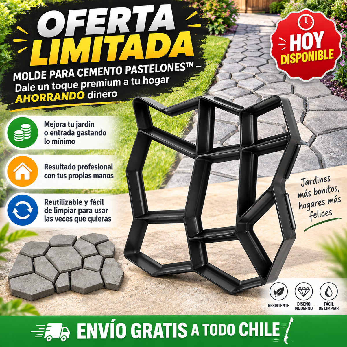 Molde para Cemento Pastelones