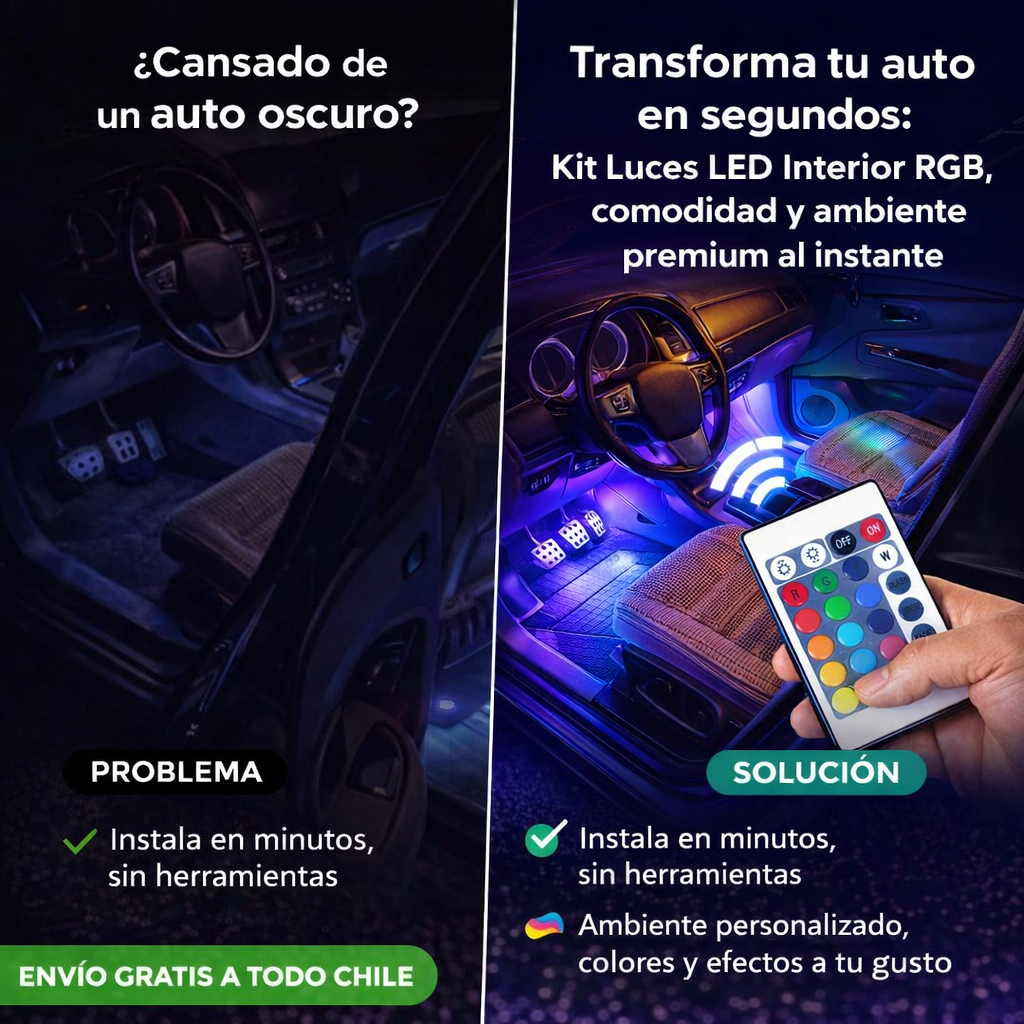 ¿Tu auto se ve básico? Haz que parezca premium en segundos con iluminación LED premium.