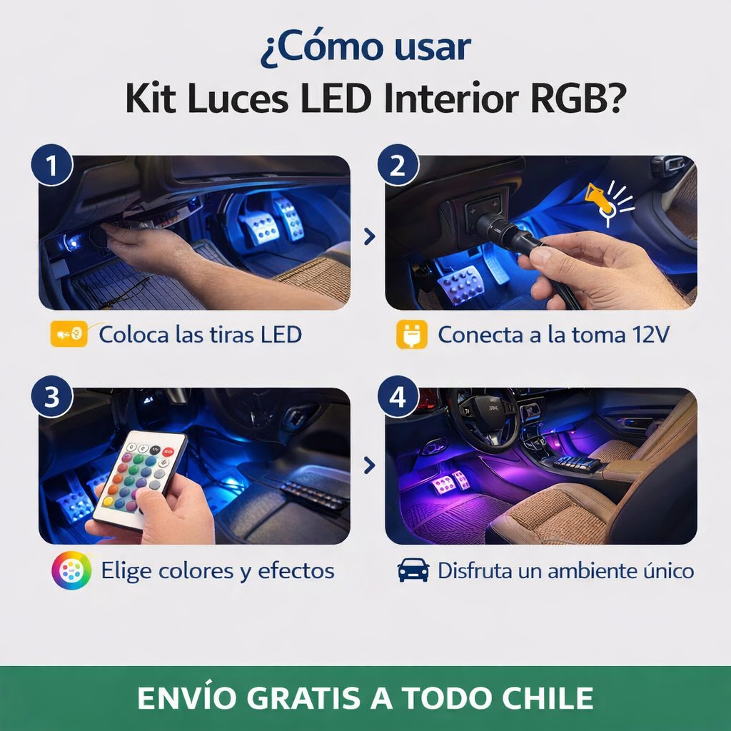 ¿Tu auto se ve básico? Haz que parezca premium en segundos con iluminación LED premium.