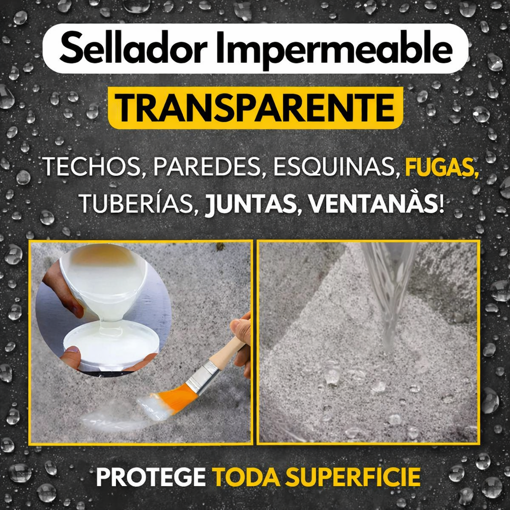 Sellador Adhesivo Transparente: Protege tu hogar de filtraciones y humedad en minutos