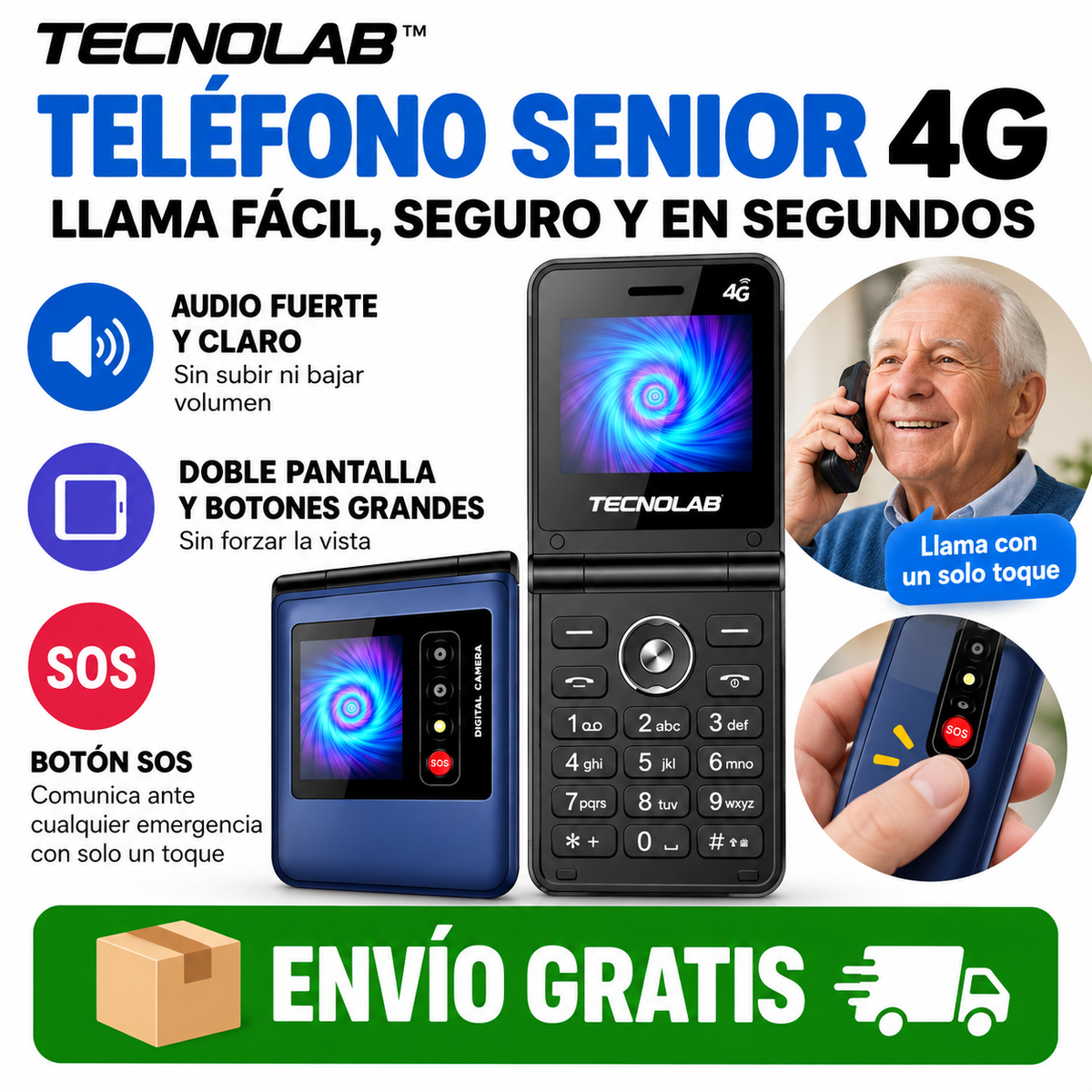 Teléfono Senior 4G portada